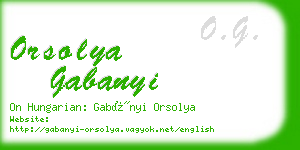 orsolya gabanyi business card